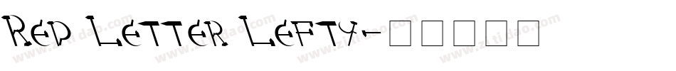Red Letter Lefty字体转换